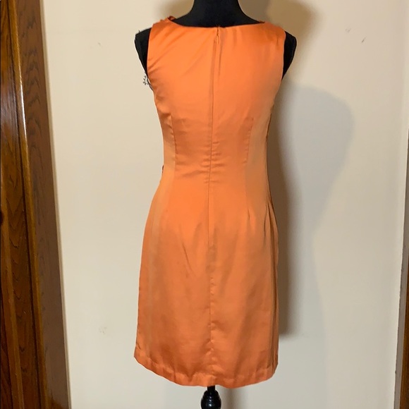 Max and Cleo orange ruched cocktail dress, 4 - Picture 2 of 3